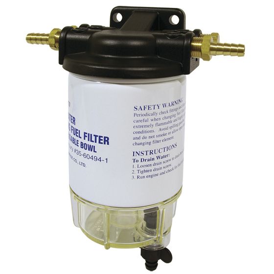 Jaycar Drainable Water-Separating Fuel Filter Kit – Clear Bowl, Mercury & Yamaha Compatible (MGC235)