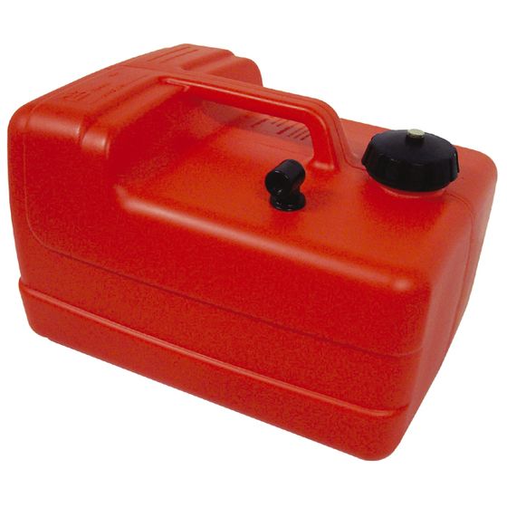 Jaycar 11.3L Plastic Fuel Tank – Red Petrol – ISO 13591 Approved with 1/4" BSP Pickup