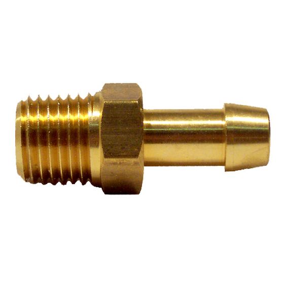 Jaycar Brass Fuel Fitting – 1/4" NPT to 8mm Barb – MGC710