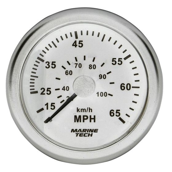 SPEEDOMETER GAUGE 100MM WHITE