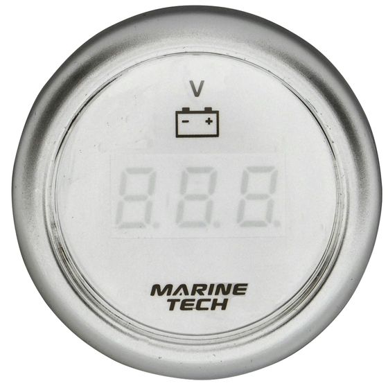 Jaycar Digital Voltmeter Gauge 60mm White Face – MGG212