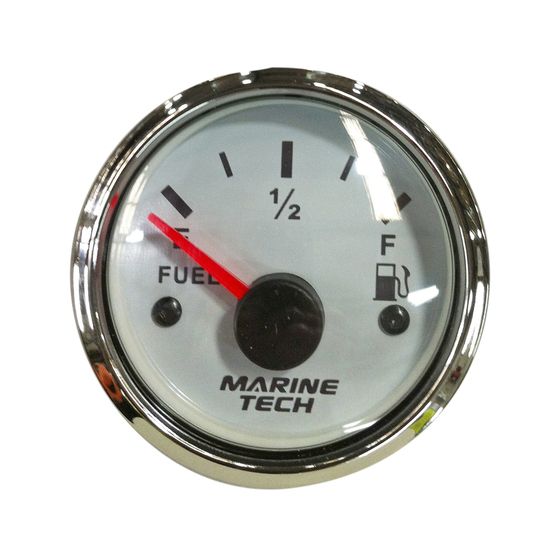 FUEL TANK GAUGE 60MM WHITE