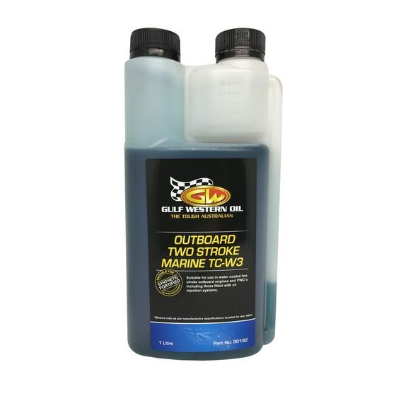 Gulf Western 2-Stroke Self-Mixing Outboard Oil (TC-W3) – 1L | Ashless, Pre-Mix & Injection Ready