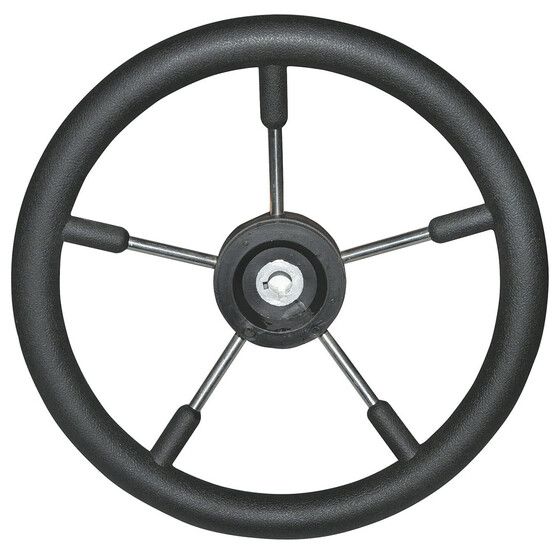 5-Spoke Steering Wheel, 330mm Diameter – Fits Industry Standard Marine Hubs