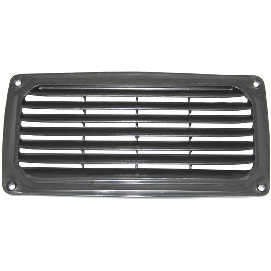 Jaycar Rectangular Louvre Vent – Black, 200mm x 100mm ABS | MHI225