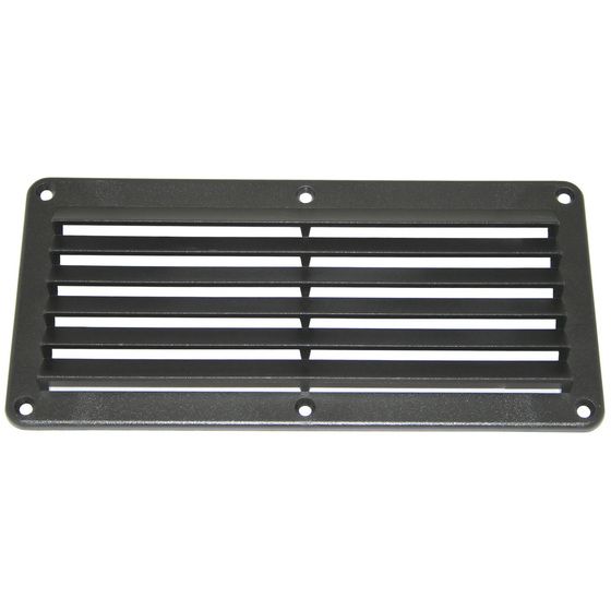 Jaycar Rectangular Louvre Vent – Black, 255mm x 125mm ABS | MHI230