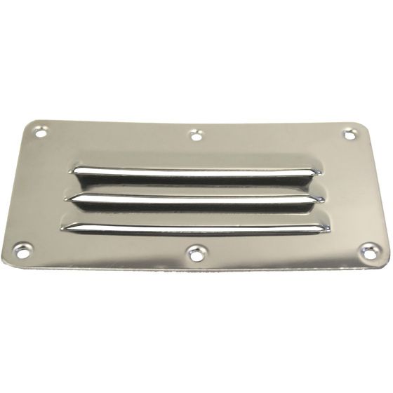Jaycar Stainless Steel Louver Vent – 3-Louvre, 127 x 65mm (MHI235)