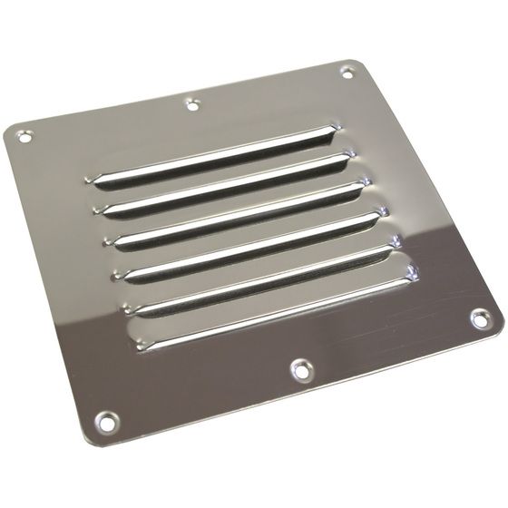 Jaycar Stainless Steel Louver Vent – 6-Louvre, 127 x 115mm (MHI240)
