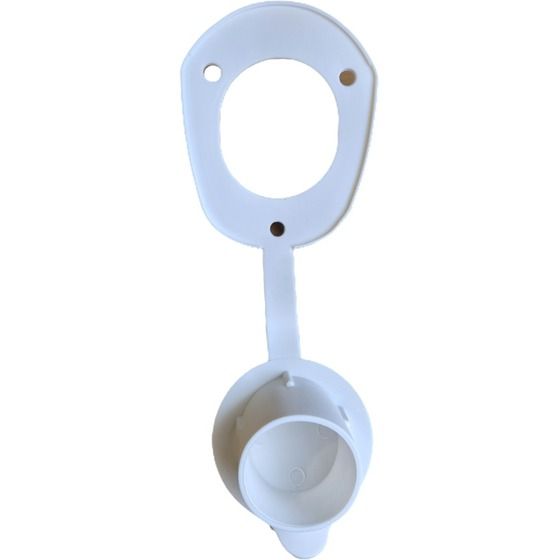 White Replacement Cap for Oval Top Rod Holder – UV-Resistant Rubber | Jaycar MJE060
