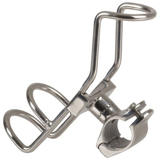 Jaycar 25mm Rail Mount Fishing Rod Holder – 316 Stainless Steel, 2-Axis Adjustable