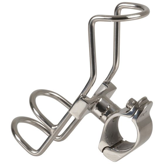 Jaycar 32mm Rail Mount Fishing Rod Holder – 316 Stainless Steel, 2-Axis Adjustable
