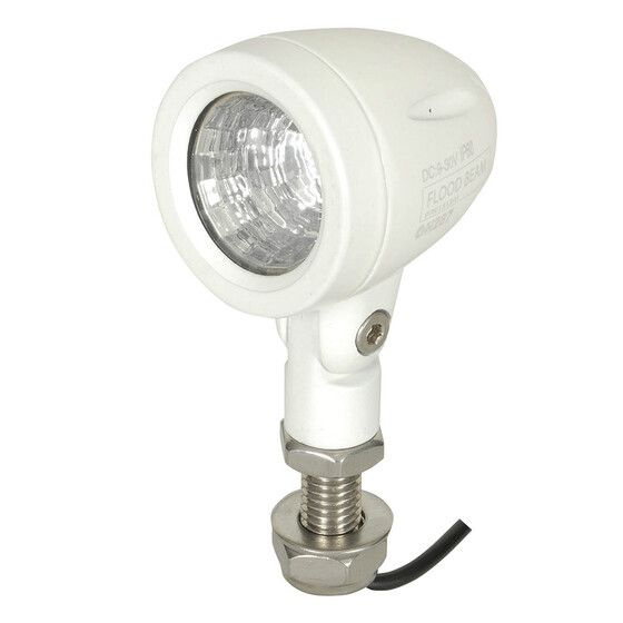 498 Lumen Solid LED Mini Floodlight – White | Compact, No Moving Parts