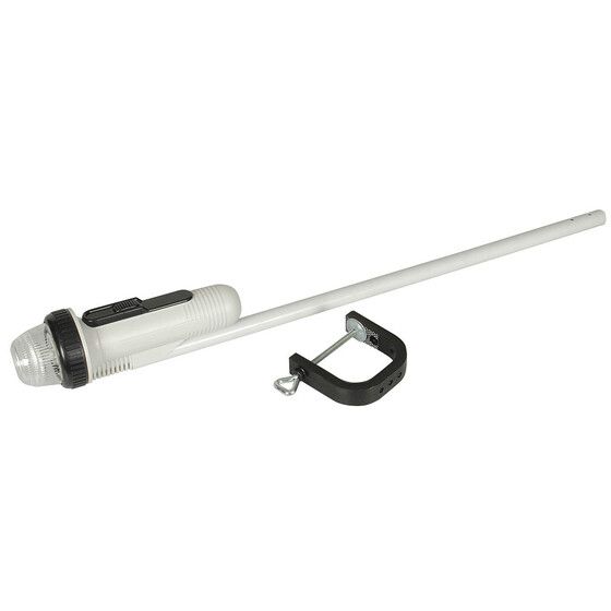 Jaycar LED Battery-Powered Stern/Anchor Light – 360° White, Pole Clamp-On (MLG025)