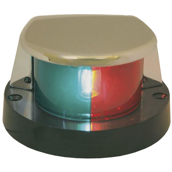 Bi-Colour Navigation Light – Polished Chrome (Combined Port & Starboard)