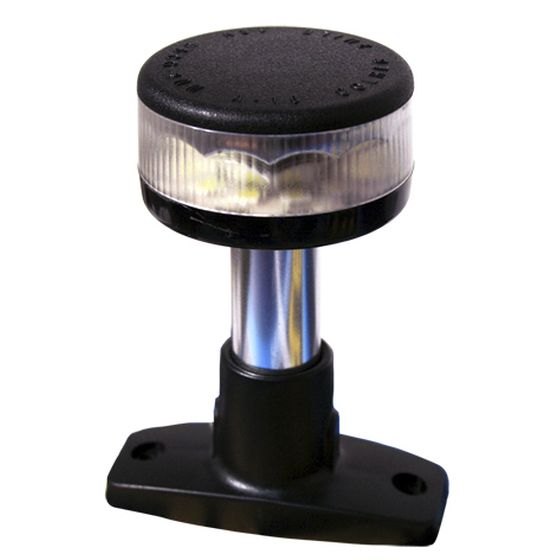Fixed-Mount 360° Deck Light – 4in LED, 100mm High (Black Nylon)