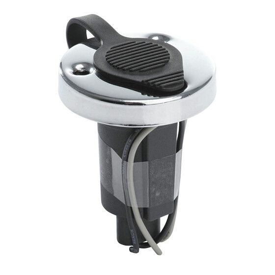Jaycar MLG252 Plug-In Base Fitting for Anchor Light – 90° Angle, Stainless Cover