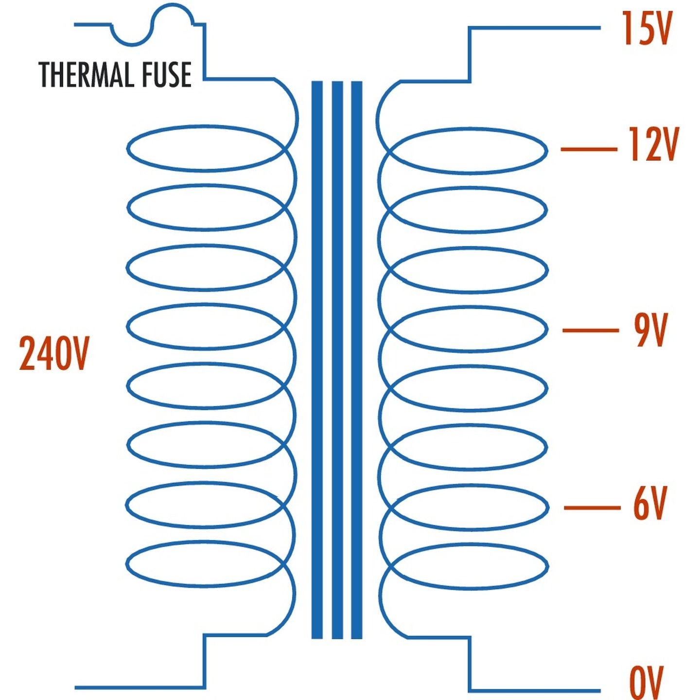 6-15V 30VA 2A Multi-Tapped Transformer