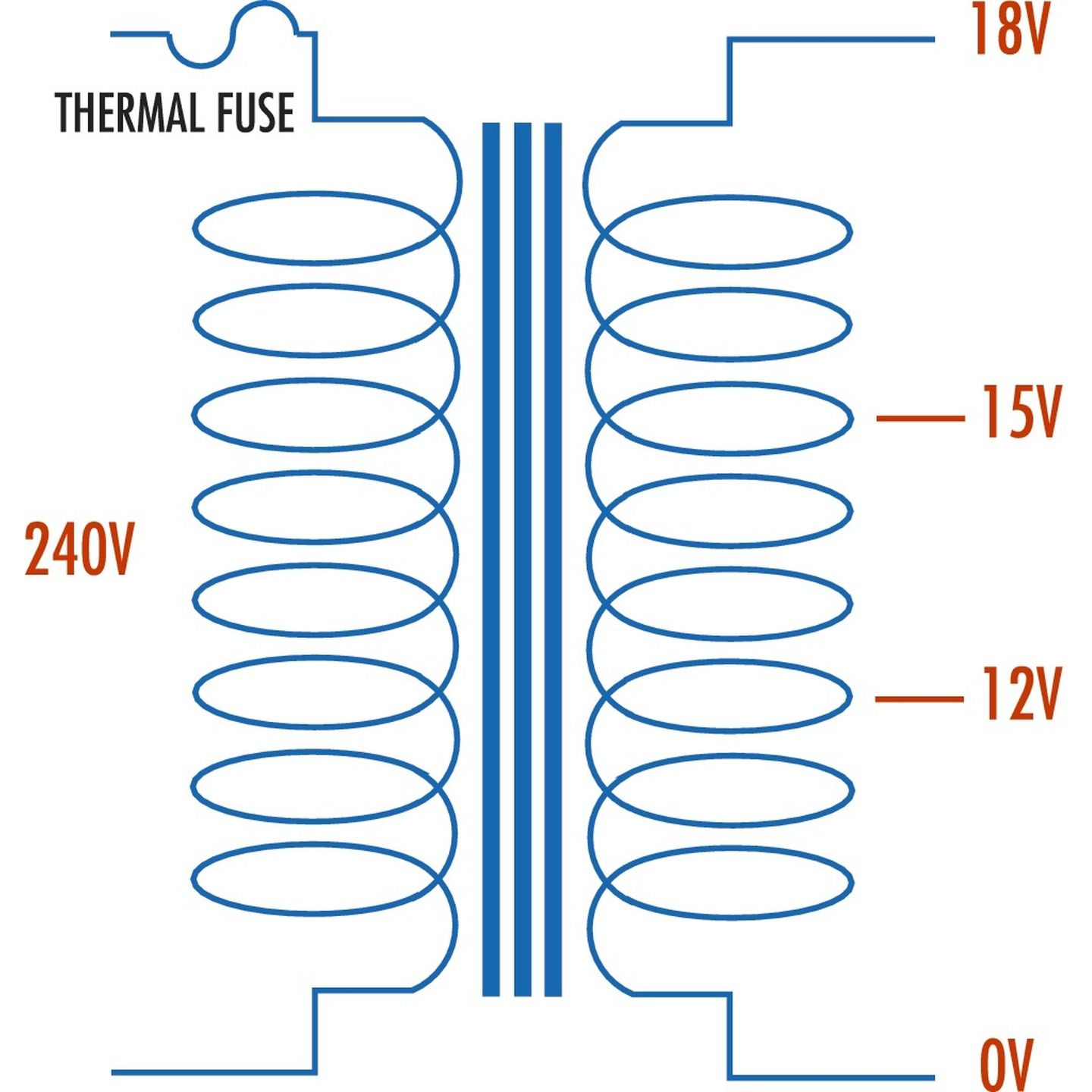 12V - 18V 18VA 1A Multi-Tapped - Type 2154 Transformer