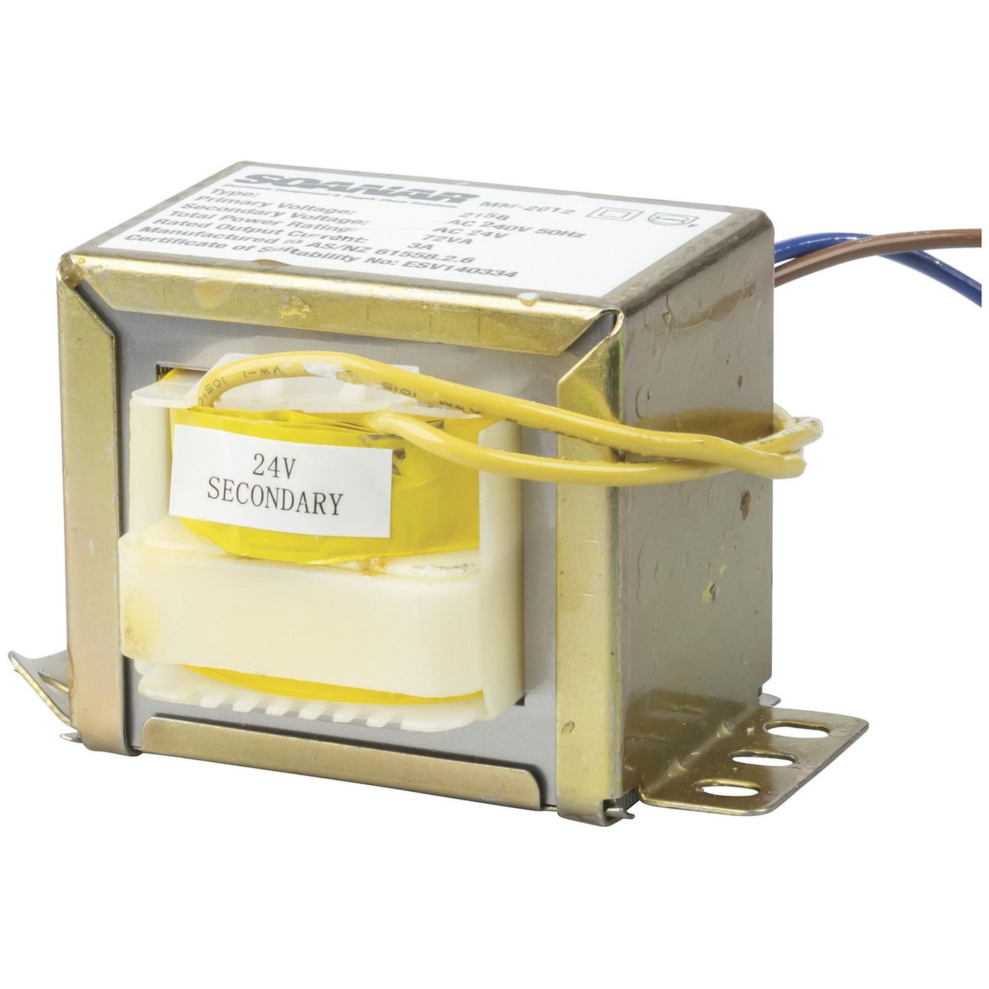 24V 72VA 3A - Single Winding - Type 2158 Transformer