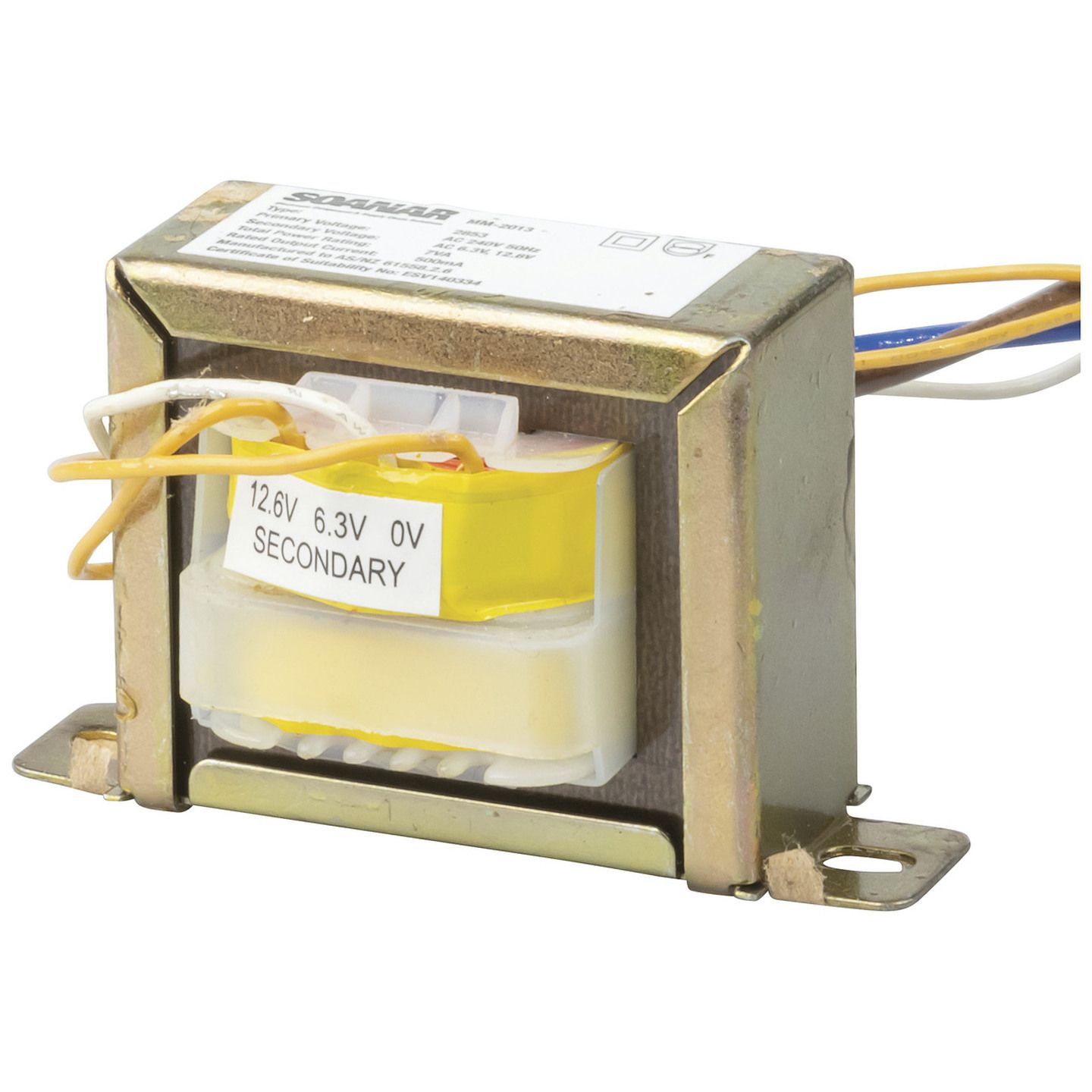 12.6V CT 7VA 500mA Centre Tapped - Type 2853 Transformer