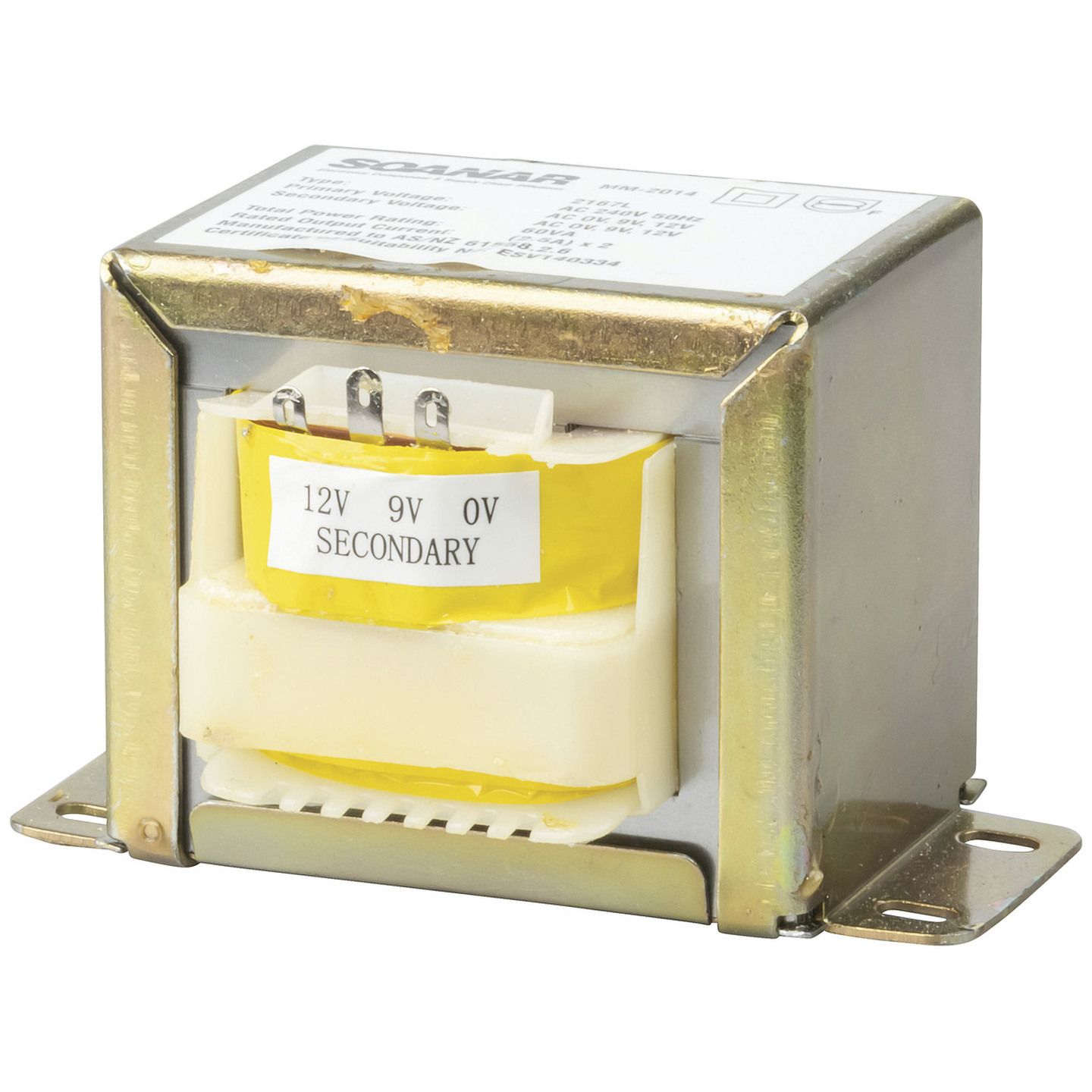 9V - 24V 60VA 5A Multi-Tapped Dual Output Type 2167 Transformer