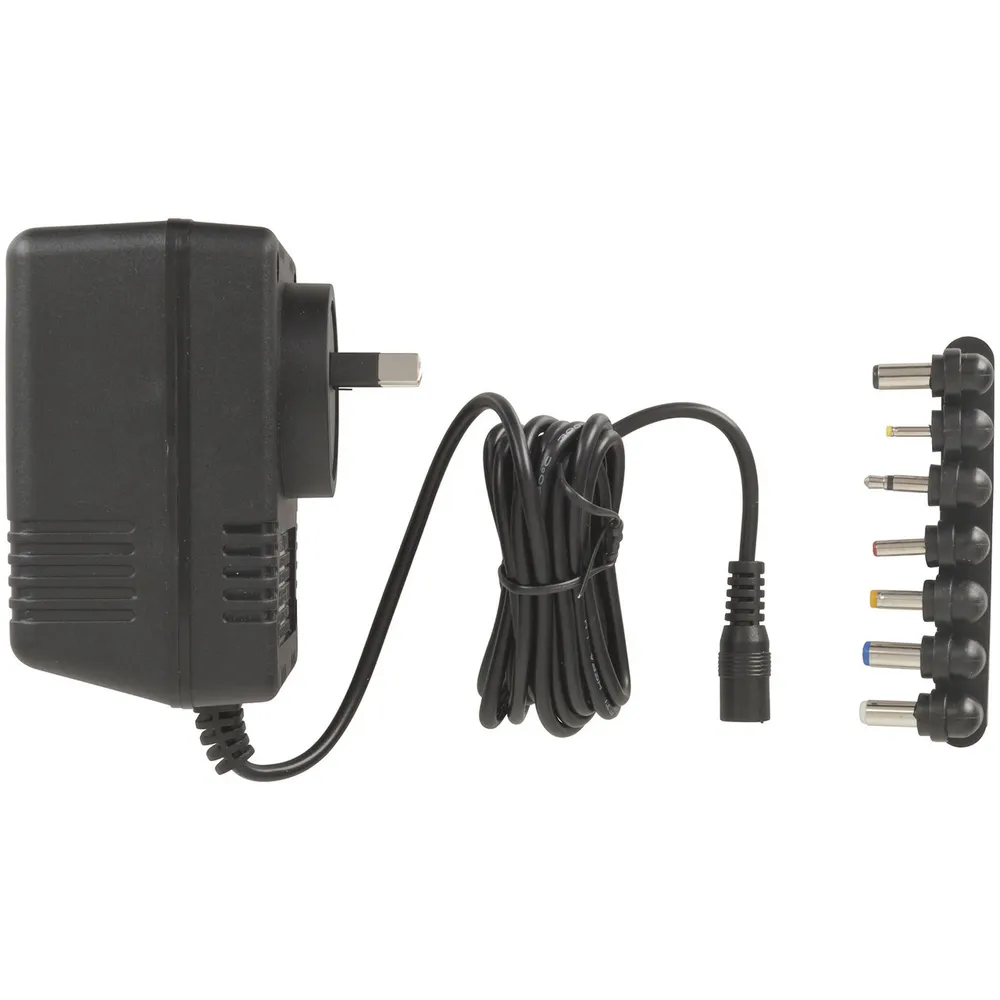 12VAC 1A Unregulated Power Supply 7 x DC Style Plugs Jaycar New Zealand