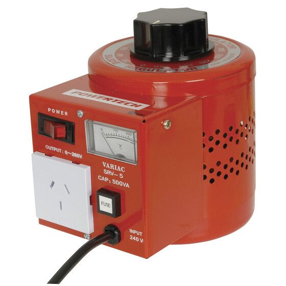Jaycar 0–260VAC Variable Autotransformer (Variac) 500VA | Lab-Grade Bench Voltage Control