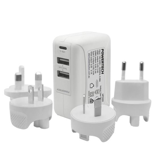 Jaycar Travel Charger USB-A & USB-C 5 V
