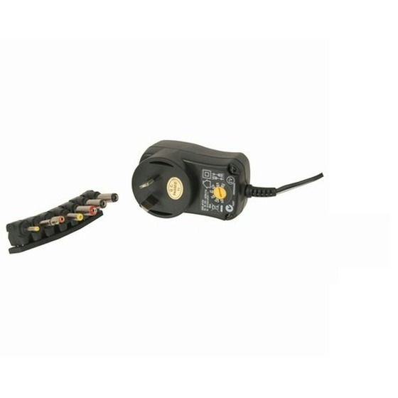 Jaycar 9-24V DC 25W Switchmode Power Supply – 7 DC Plugs