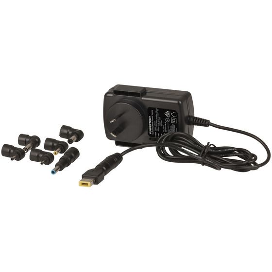 Jaycar 5–19.5V DC 45W Universal Power Supply – 7 DC Plug Tips