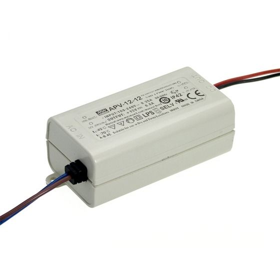 Jaycar 12W 12V 1A LED Power Supply | Universal Input IP42 Class II
