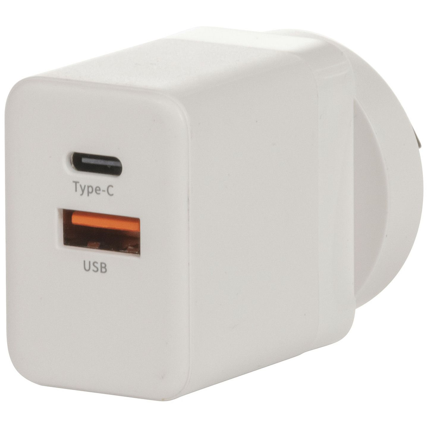 30W Dual USB Type-C & A Mains Power Adaptor