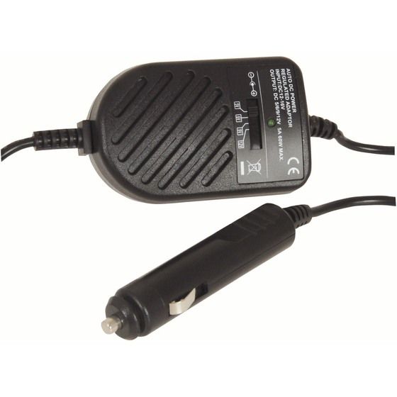 Jaycar 60W Regulated Car Power Adaptor – 5/6/9/12VDC, 4 Plugs, Fuse Protected