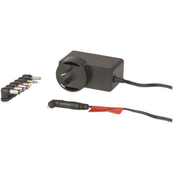 Jaycar 5V DC 3A Slim Power Supply – 7 DC Plugs Included