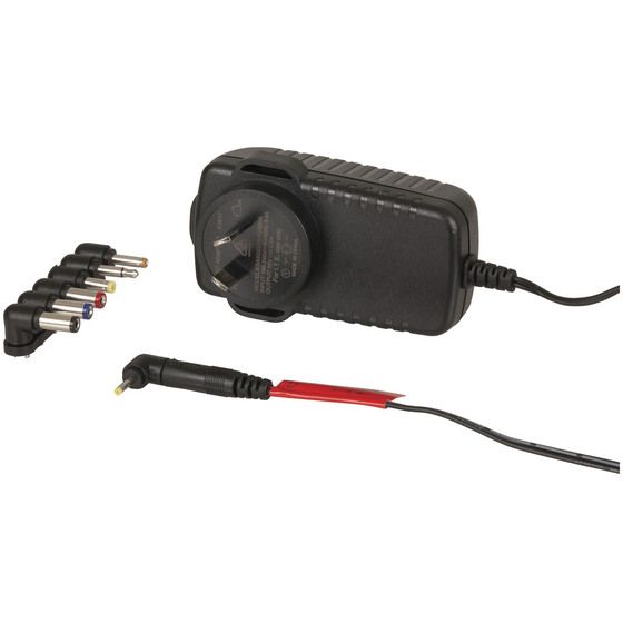 Jaycar 15V DC 2A Power Supply – 7 DC Plugs Included