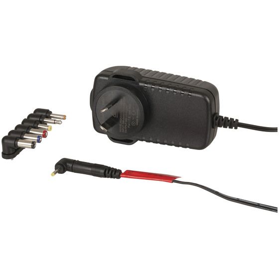 Jaycar 24V DC 1.25A Power Supply – 7 DC Plugs Included