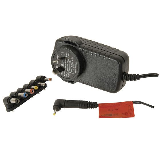 Jaycar 9V DC 3A Power Supply – 7 DC Plugs Included