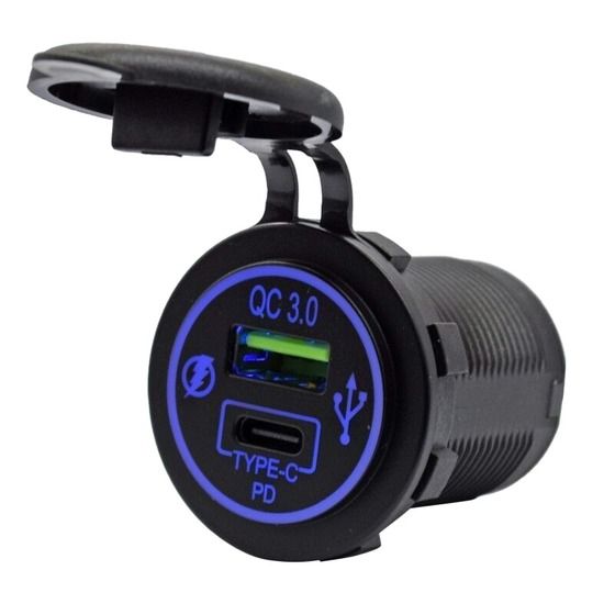 FAST CAR CHARGER CONVERTER 12V DC TO QC 3.0 AND 36W PD