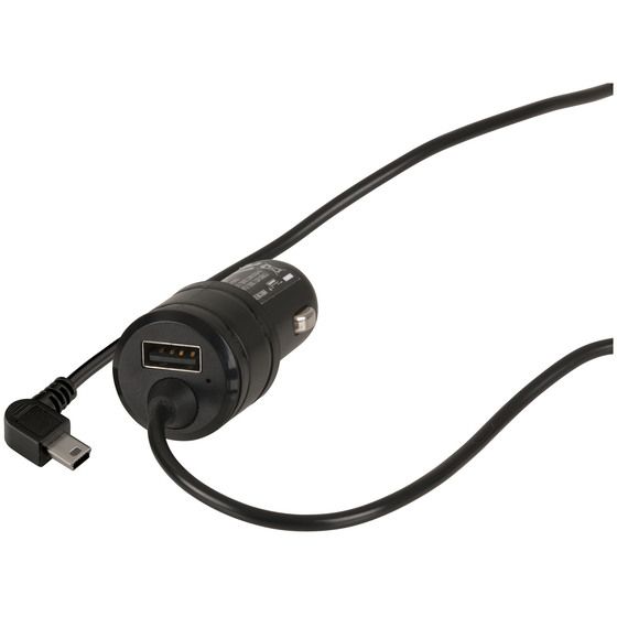 Jaycar In-Car Dash Cam & GPS Charger – Right-Angle Mini-USB 3m Cable + 2.4A USB Port