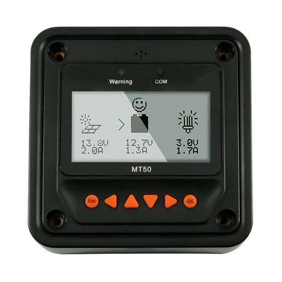 Remote Status Display with Cable for Solar Regulator