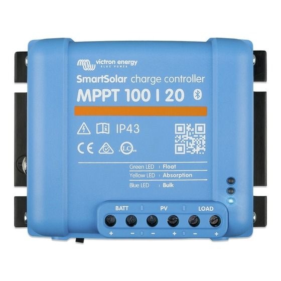Victron SmartSolar MPPT 100/20 Charge Controller – 12/24/48V 20A with Load Output & Bluetooth