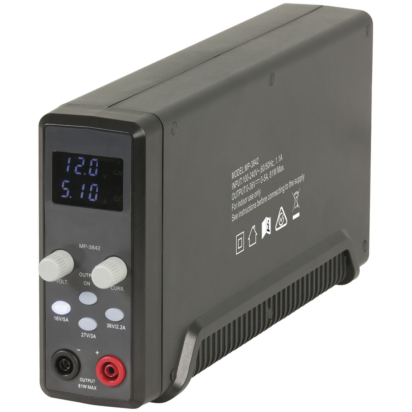 0-36VDC 0-5A Slimline 80W Lab Power Supply