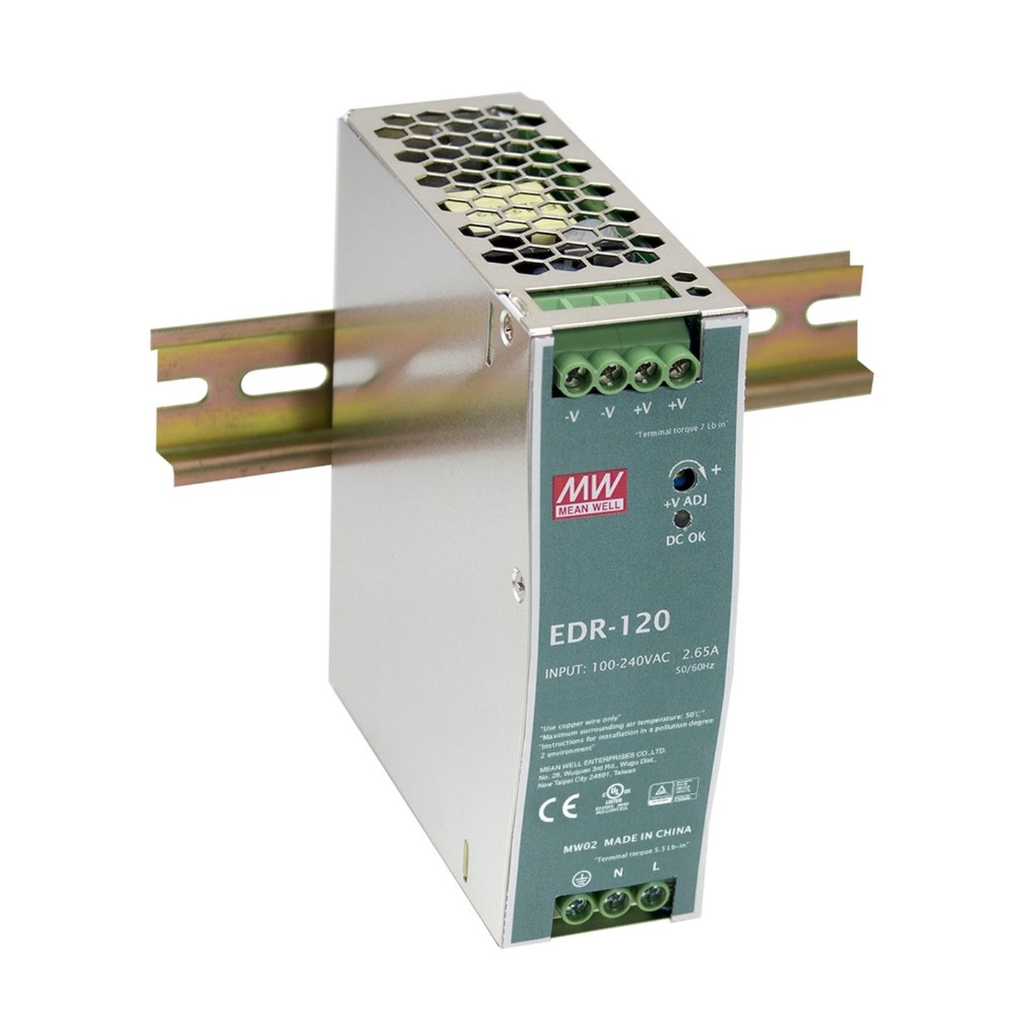 120W 12V 10A EDR DIN Rail Power Supply