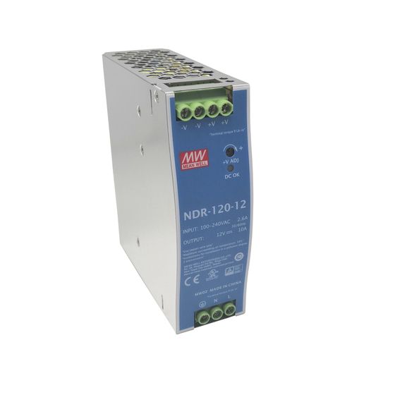 MEAN WELL 120W RAIL MOUNT SWITCHMODE PSU 12V 10A