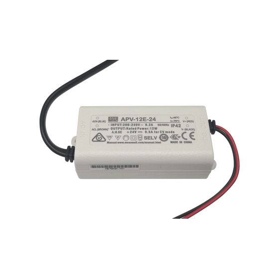 Mean Well APV-12-24 LED Power Supply 24V 0.5A 12W – Compact Isolated PSU for Small LED Fixtures