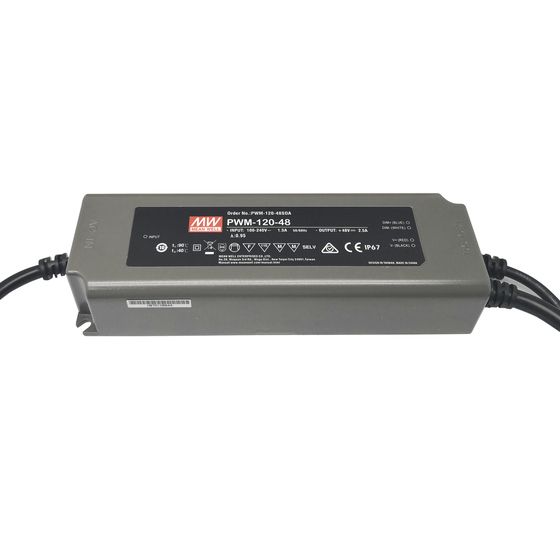 Mean Well PWM-120-48 | 48V 120W LED Power Supply with PWM Dimming | IP67 | 5-Year Warranty