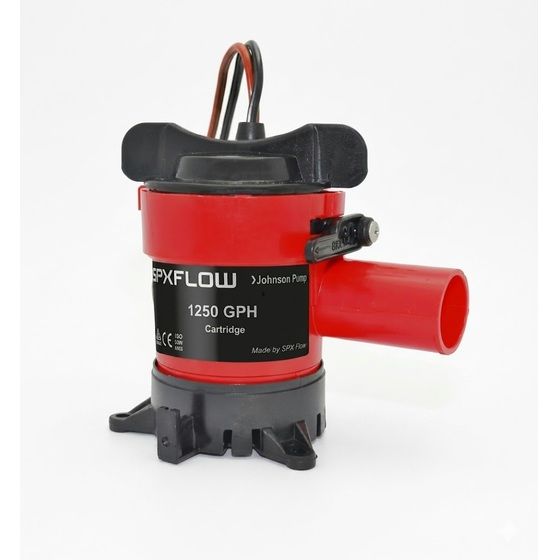 JOHNSON Cartridge Series 1250 GPH 12V Bilge Pump – Water-Cooled, Tool-Free Maintenance