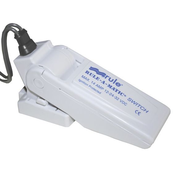 Rule-A-Matic 14 Amp Float Switch – 12V DC, Operates to 32V, Marine Bilge & Tank Control