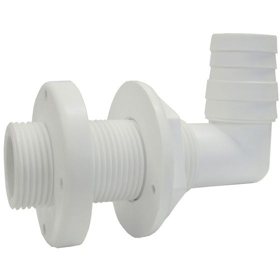 Jaycar Bulkhead Fitting Barbed Right Angle 1" – 19mm Internal Diameter (MPK065)
