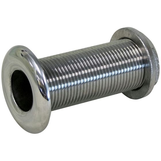 Jaycar 316 Stainless Steel Bulkhead Fitting Threaded 3/4" – Mirror Finish, No Gasket (MPK130)